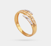 22 Kt minimalist rhodium plated finger ring